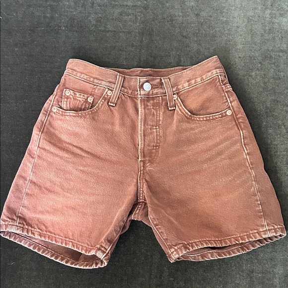 Levi's 501 Brown Denim Shorts - Picture 1 of 11